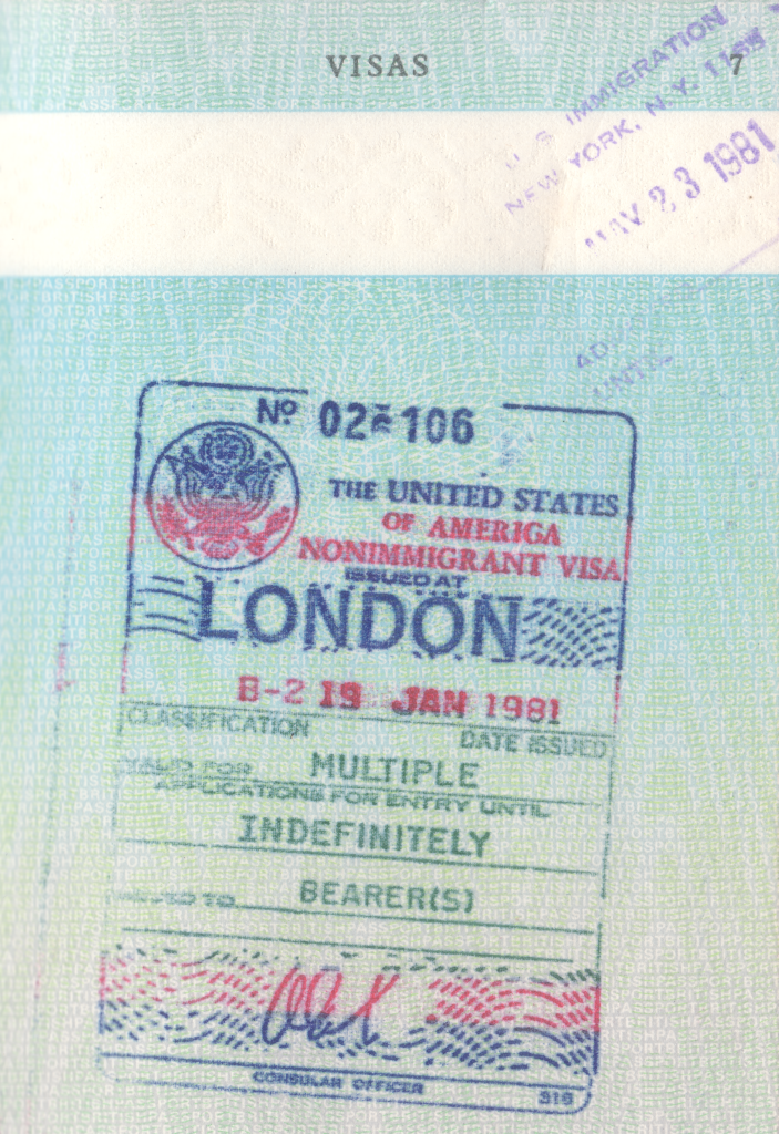 Alf passport visa USA 1981