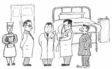 "Doctor's Rounds" cartoon 1951